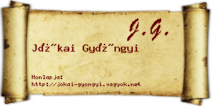 Jókai Gyöngyi névjegykártya