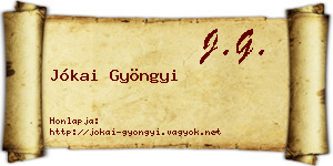 Jókai Gyöngyi névjegykártya