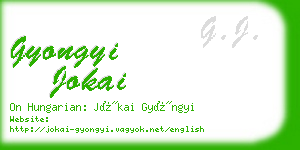 gyongyi jokai business card